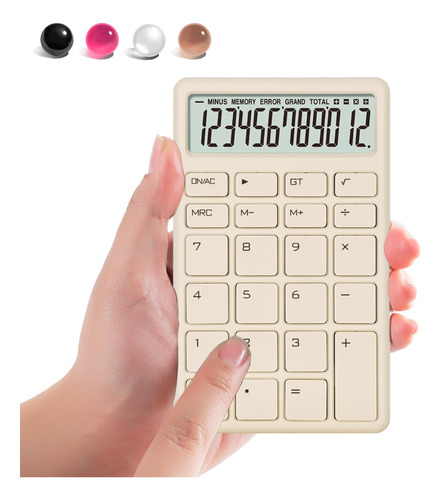 Vewingl Calculadora De 12 Digitos, Sostenida Con Una Mano, C