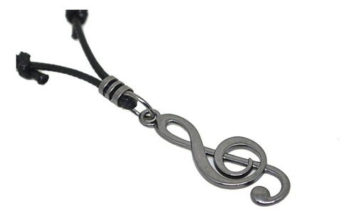 Imagem 1 de 4 de Colar Masculino Musica Clave De Sol Verniz Regulável Gospel