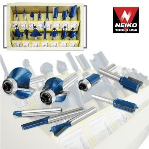 Hiltex 10.100 Carburo De Tungsteno Router Bit Set 15 Piezas