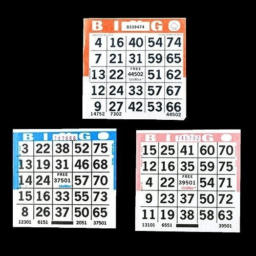 1 En Tarjetas De Papel De Bingo Paquete De Valor Triple - 50