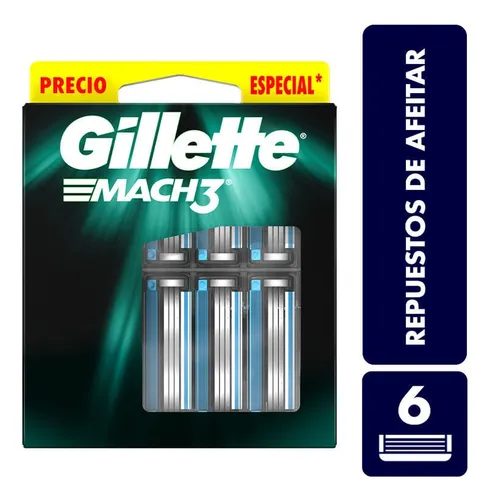 Repuesto Maquina De Afeitar Gillette Mach3 X 6und