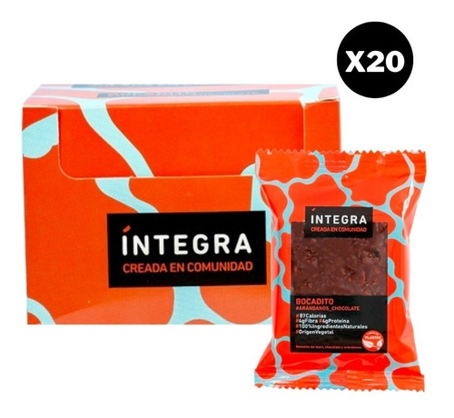 Integra - Bocados Arándano Y Chocolate  - Caja X 20 Unidades