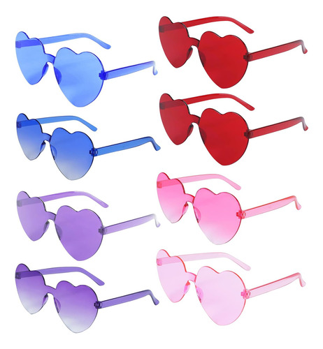 8 Pares De Gafas De Sol Century Star Heart En Forma De Gafas