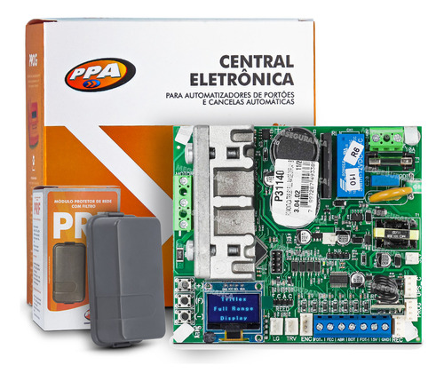 Kit Central Jetflex Display Ppa Protetor Rede Anti Surto Prf Cor Verde-escuro Frequência 433 220v