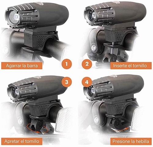 Luces Bicicleta Delantera Y Trasera, Linternaipx5 Impermeabl