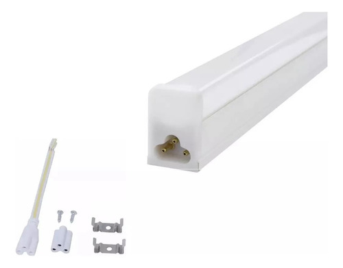 Lâmpada Led Tubular T8  60cm C/calha Acoplada Completa 10w Cor Da Luz Branco-frio Voltagem 110v/220v (bivolt)