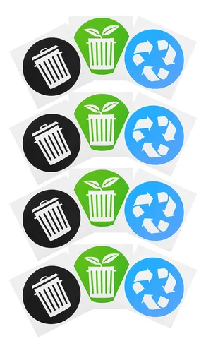Etiquetas Para Botes De Basura, Caja Clasificadora Para Bote