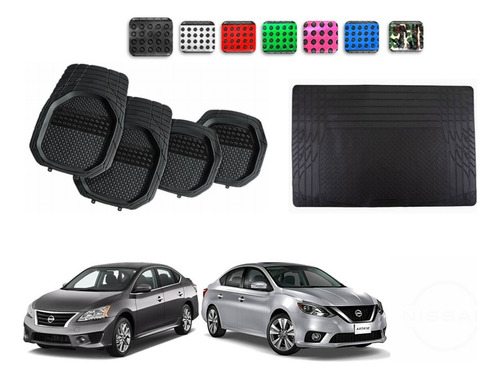 Tapetes 4pz Color 3d + Cajuela Nissan Sentra 2013 - 2020