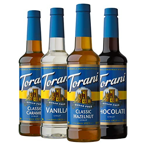 Sirope Sin Azúcar Torani, Variedad 4-pack, 25.4 Oz