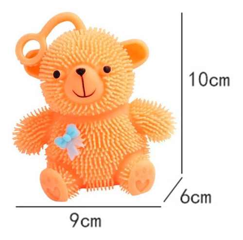 Imagen 2 de 6 de Oso Squishy Para Apretar Con Luz Importado Antiestrés
