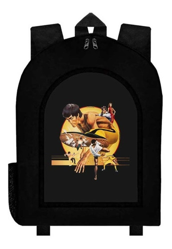 Mochila Negra Karate Bruce Lee A Art042