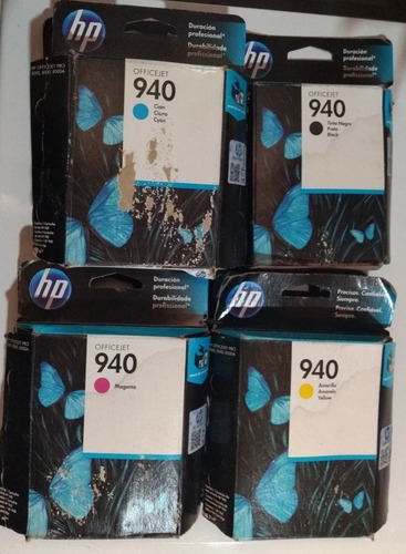 Pack 7 Cartuchos Hp 940 Black, Cian , Magenta, Yellow, (Usado)
