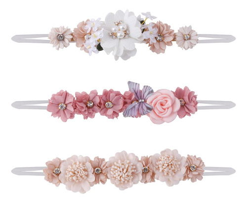Diadema De Flores Para Niñas Elástica Diademas De Flores