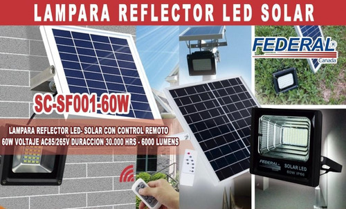 Lampara Reflector Solar 25w Y 60w