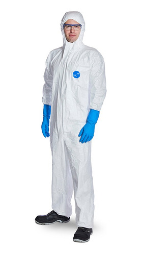 Traje De Protección Dupont Tyvek 500 Overol Con Gorro Blanco