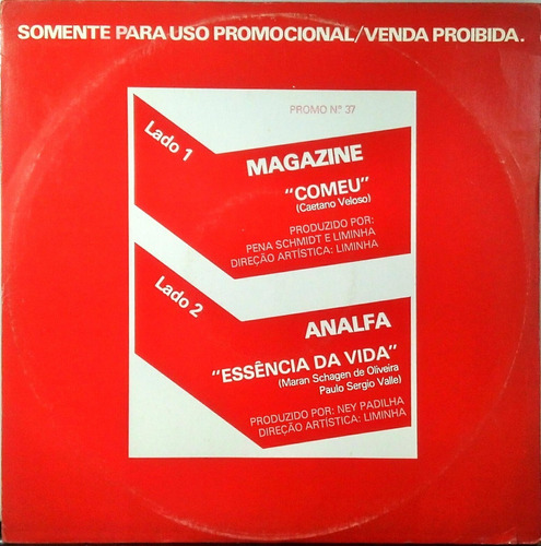 Magazine Lp Promo 1985 Comeu + Analfa Essencia Da Vida 877