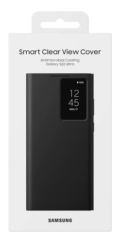 Imagen 7 de 7 de Case Galaxy S22 Ultra S-view Flip Cover Original Negro