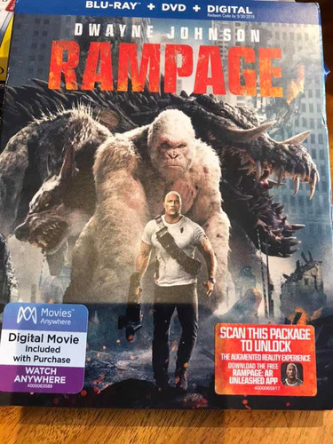 Rampage Bluray Original Nuevo En Caja, Dwayne Johnson