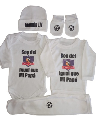 Traje Soy Del Colo Colo Igual Que Mi Papá + Nombre Y Numero