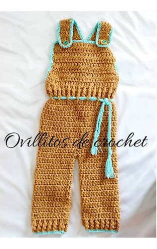 Jardinero Tejido A Crochet Para Bebes Y Niños