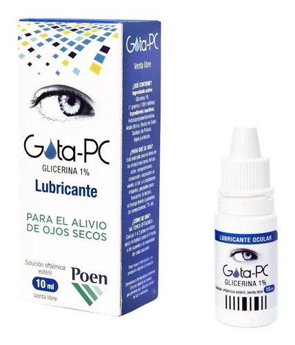 Gota Pc Lubricante Ocular X 10ml Alivio De Los Ojos Secos