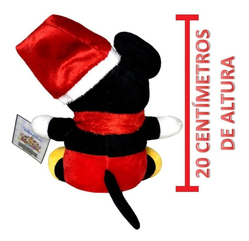 Imagem 4 de 4 de Boneco Pelúcia Pequeno Personagem Mickey Mouse Natal Disney