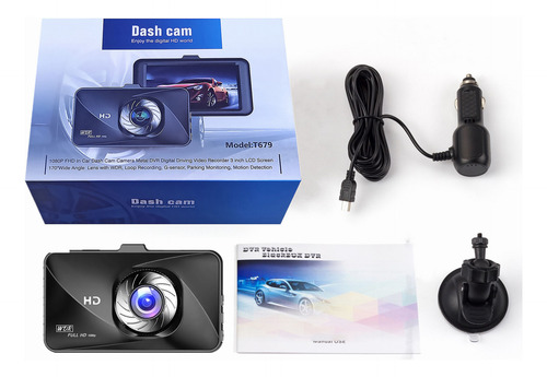 Cámara De Salpicadero D 1080p Fhd Para Coches Con Pantalla F