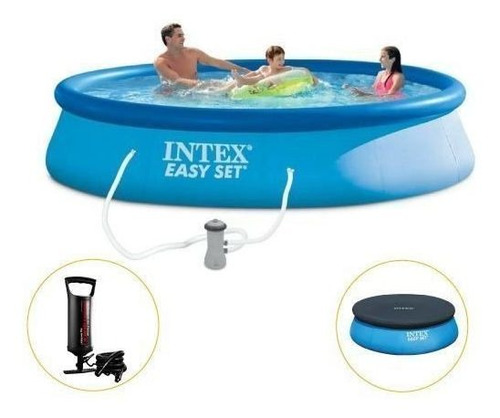 Kit Piscina Inflável Intex 9.792l Capa Bomba Filtro