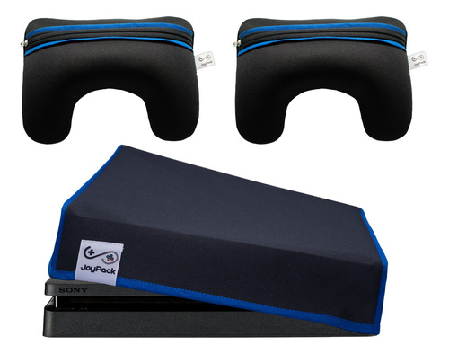 Kit Premium 1 Funda Para Consola Ps4 (playstation 4 / Play4)  + 2 Fundas Para Joystick