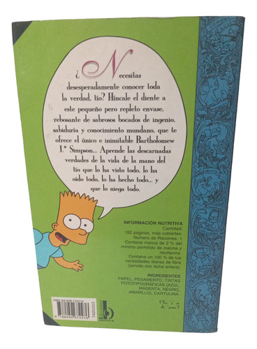 Libro Bart Simpson Guía Para La Vida Nuevo!! + Regalo! (Usado)