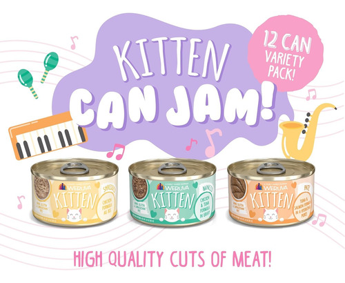 Weruva Gatito - Can Jam! Alimento Humedo 12 Latas 3oz