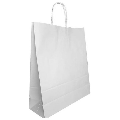 50 Bolsas Papel Blancas Lisas 45x15x48