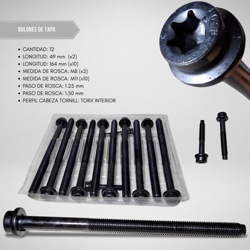 Tapa De Cilindros Ford Rocam 1.6 + 8 Válvulas + Kit Rep Vs