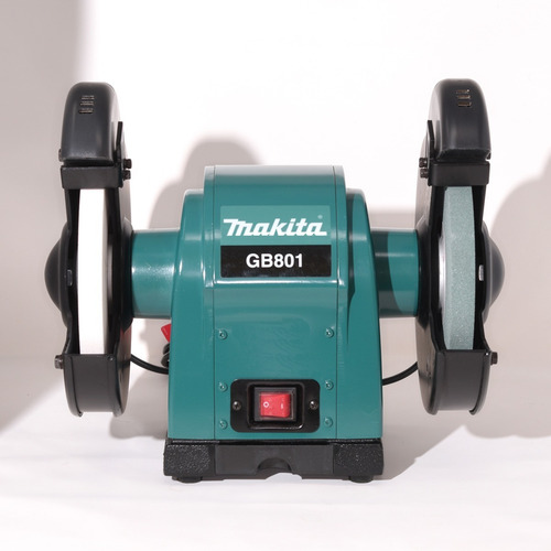 Imagen 2 de 8 de Amoladora De Banco Makita Gb801 De 205 Mm Con Luz + 2 Discos