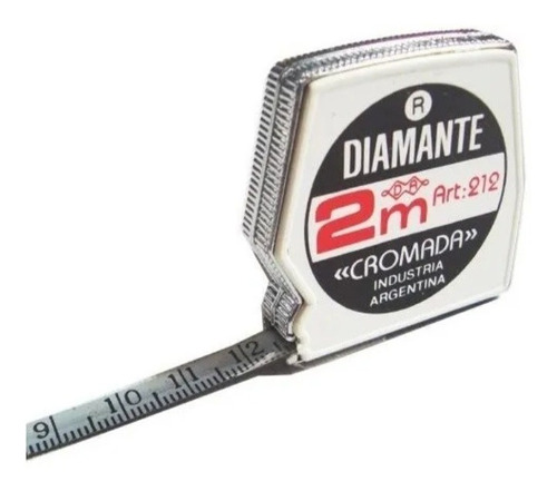 Cinta Metrica Diamante 2 Metros 212 Cromada