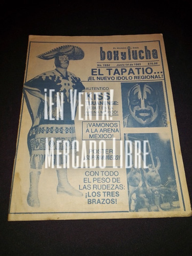 Lucha Libre Revista  Kiss, Brazos, El Tapatío Antigua D 1985