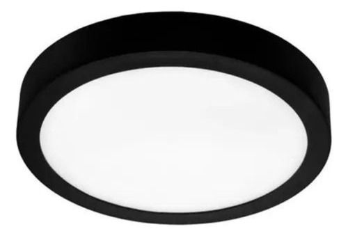 Plafon/panel Led Negro De Adosar Redondo 24w Calido I Nido