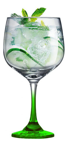 Taça De Gin De Vidro Degradê Colorida 650ml - Verde