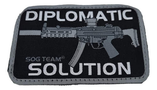 Parche Bordado Abrojo Mp-5 Diplomatic Solution Baja Sog Team