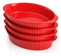 Comprar Juego De Bandejas Para Hornear Ovaladas De Porcelana De 15 O