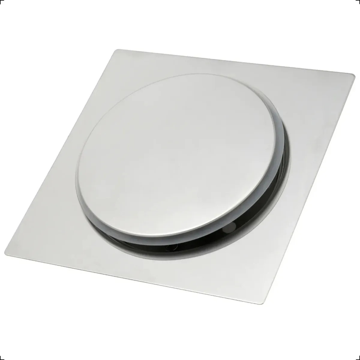 Ralo Click 10x10 Inteligente Pop Up Inox Oculto Invisível Acabamento Premium Para Banheiro e Cozinhas Aromatec