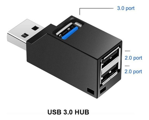 Mini Hub Usb 3 En 1 Conector Múltiple