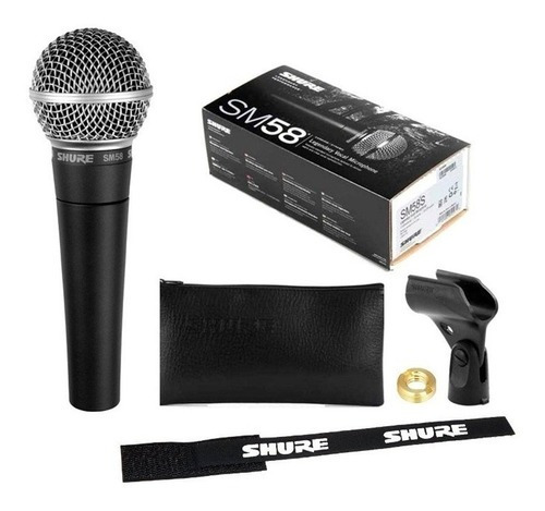 Microfono Dinamico Cardioide Vocal Shure Sm58s Color Negro