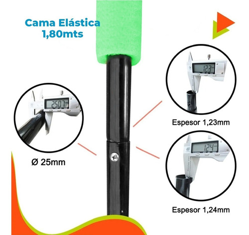 Imagen 6 de 8 de Cama Elastica Juego Plaza Red Reforzada 1,80 M Premium Dadaa