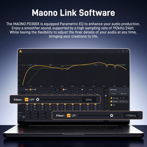 Micrófono Dinámico Maono Pd300x Usb/xlr 192khz 24bit
