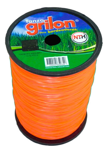 Tanza Grilon 2,5 Mm Cuadrada Para Desmalezadora/bordeadora Naranja