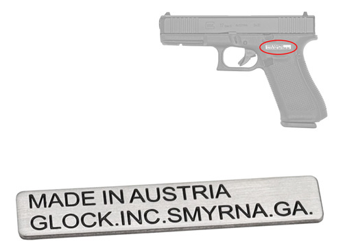 Sticker Metalica Glock Tactica Pistola Airsoft Gotcha Rifle