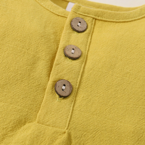 Mameluco Verano De Algodón Mono Bebé Con Estampado 0-24meses Amarillo 0-3 M