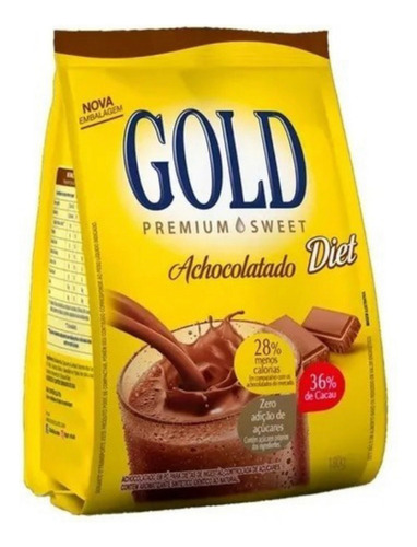Gold Achocolatado Pó Zero Açúcar 180g- Delicioso