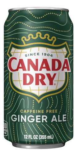 Refresco Canada Dry Ginger Ale 12 Pack Lata 355ml Sin Cafein